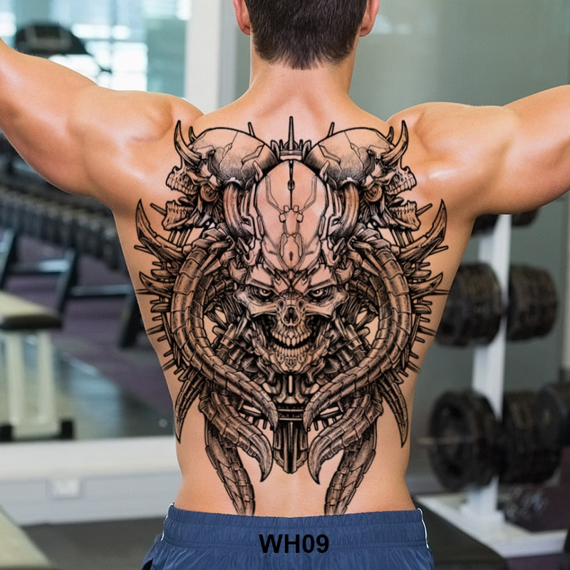 adult tattoo waterproof large full back sexy body tattoos for women men dragon temporary tattoo snake tribal water tatoo fake