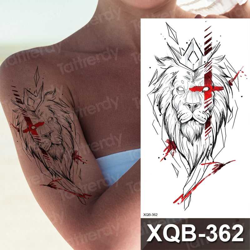 Waterproof Temporary Tattoo Sticker Rose Flower RED Jewelry Flash Tatoo Fake Water Transfer Sexy Belly Body Tatto for Woman Man