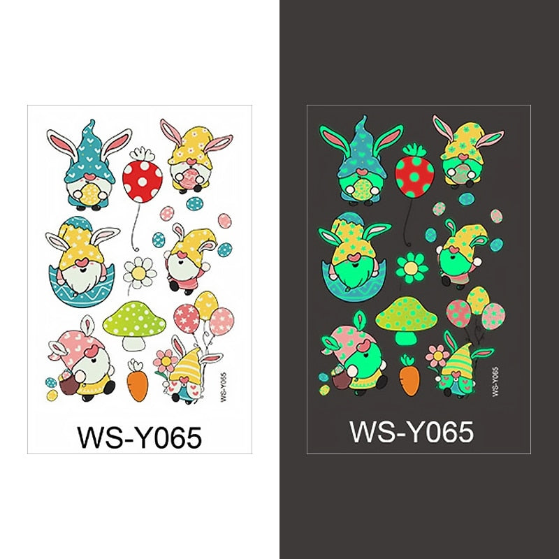 Luminous Tattoo Sticker Children Arm Face Glowing Tattoo Children Body Art Tattoo Dinosaur Pirate Unicorn Mermaid Tattoo Cartoon