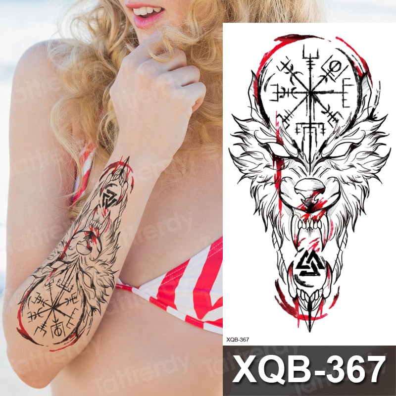 Waterproof Temporary Tattoo Sticker Rose Flower RED Jewelry Flash Tatoo Fake Water Transfer Sexy Belly Body Tatto for Woman Man