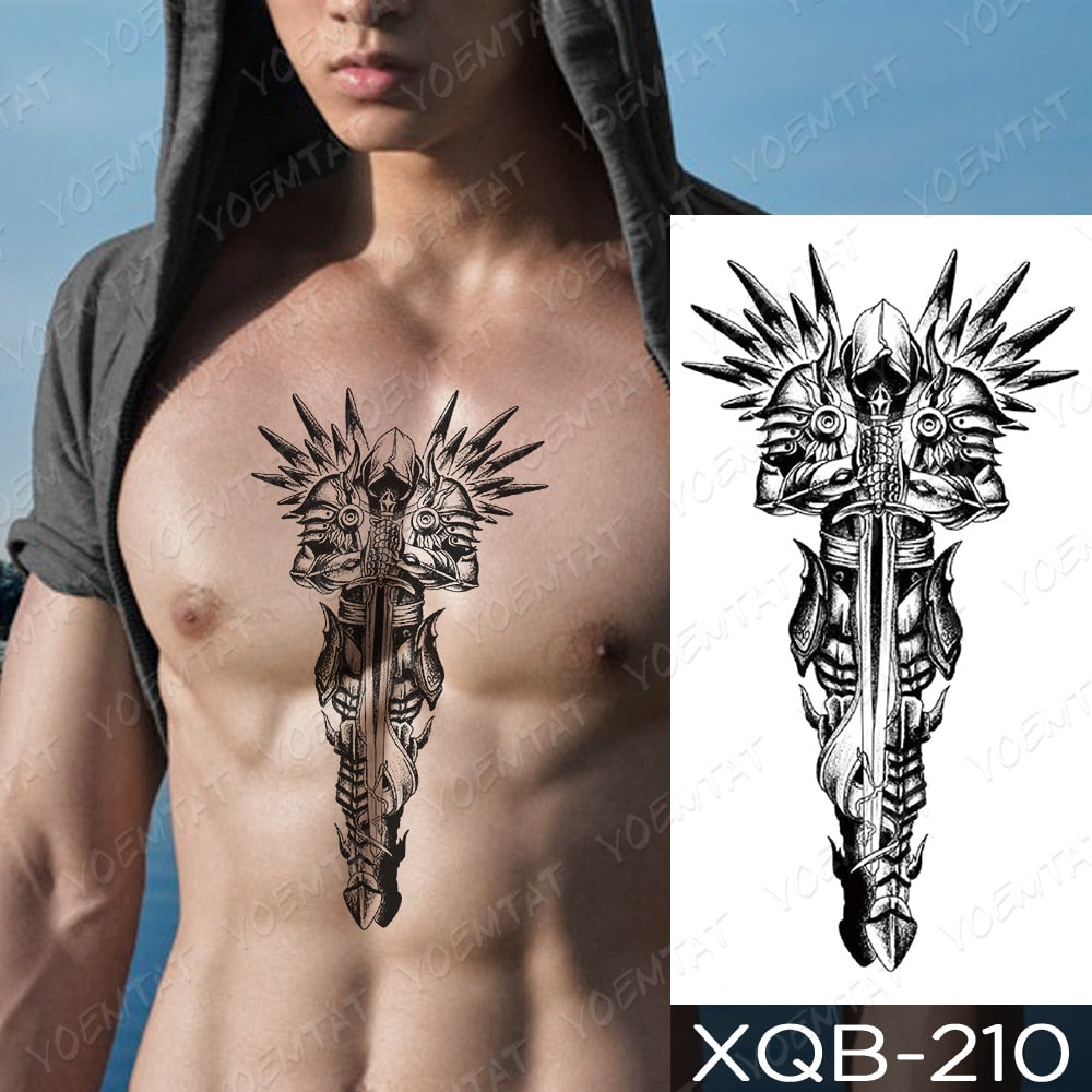 Waterproof Temporary Tattoo Sticker Forest Lion Tiger Bear Flash Tattoos Women Leopard Wolf Crown Body Art Arm Fake Tatoo Men