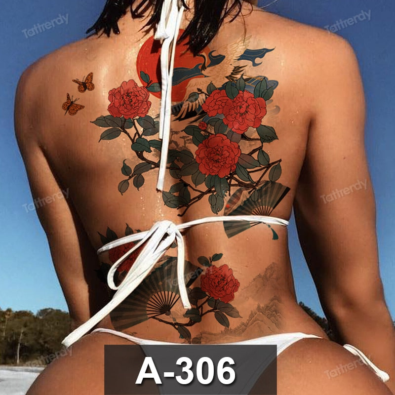 adult tattoo waterproof large full back sexy body tattoos for women men dragon temporary tattoo snake tribal water tatoo fake