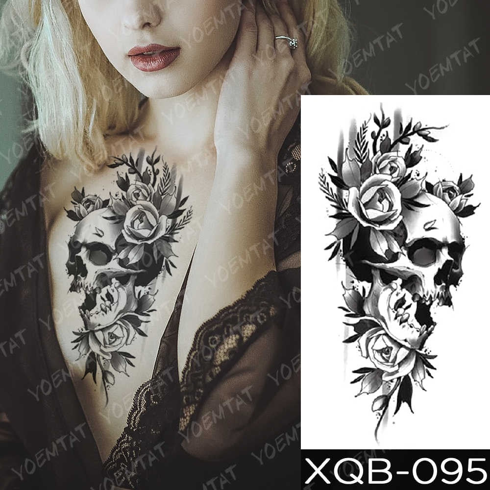 Waterproof Temporary Tattoo Sticker Blue Ice Dragon Plum Blossom Flash Tattoos Family Tree Fox Body Art Arm Fake Tatoo Women Men