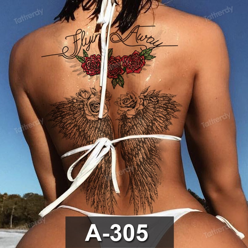 adult tattoo waterproof large full back sexy body tattoos for women men dragon temporary tattoo snake tribal water tatoo fake