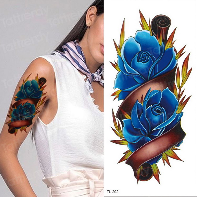 purple flower tattoos waterproof sexy tattoo for women girls peony rose lotus flower tattoo and body art fashion stickers bikini