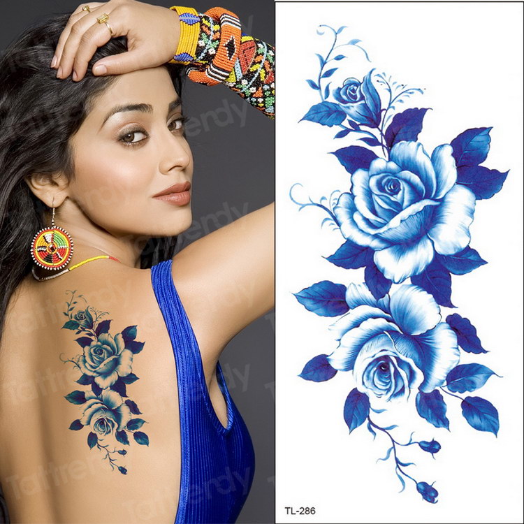 purple flower tattoos waterproof sexy tattoo for women girls peony rose lotus flower tattoo and body art fashion stickers bikini