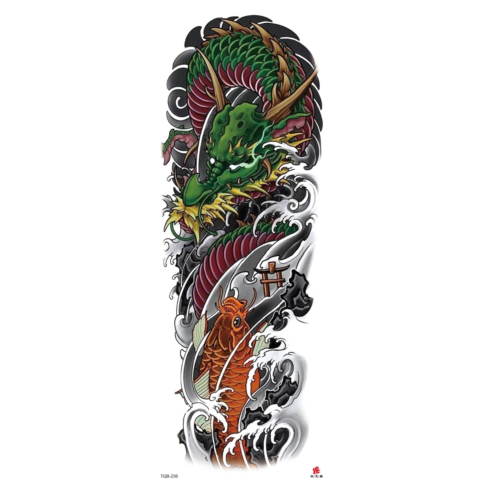 Big Arm Sleeve Tattoo Lion Wolf Skull Waterproof Long-lasting Temporary Tattoo Sticker Body Art Fake Fake Tattoo Women Men