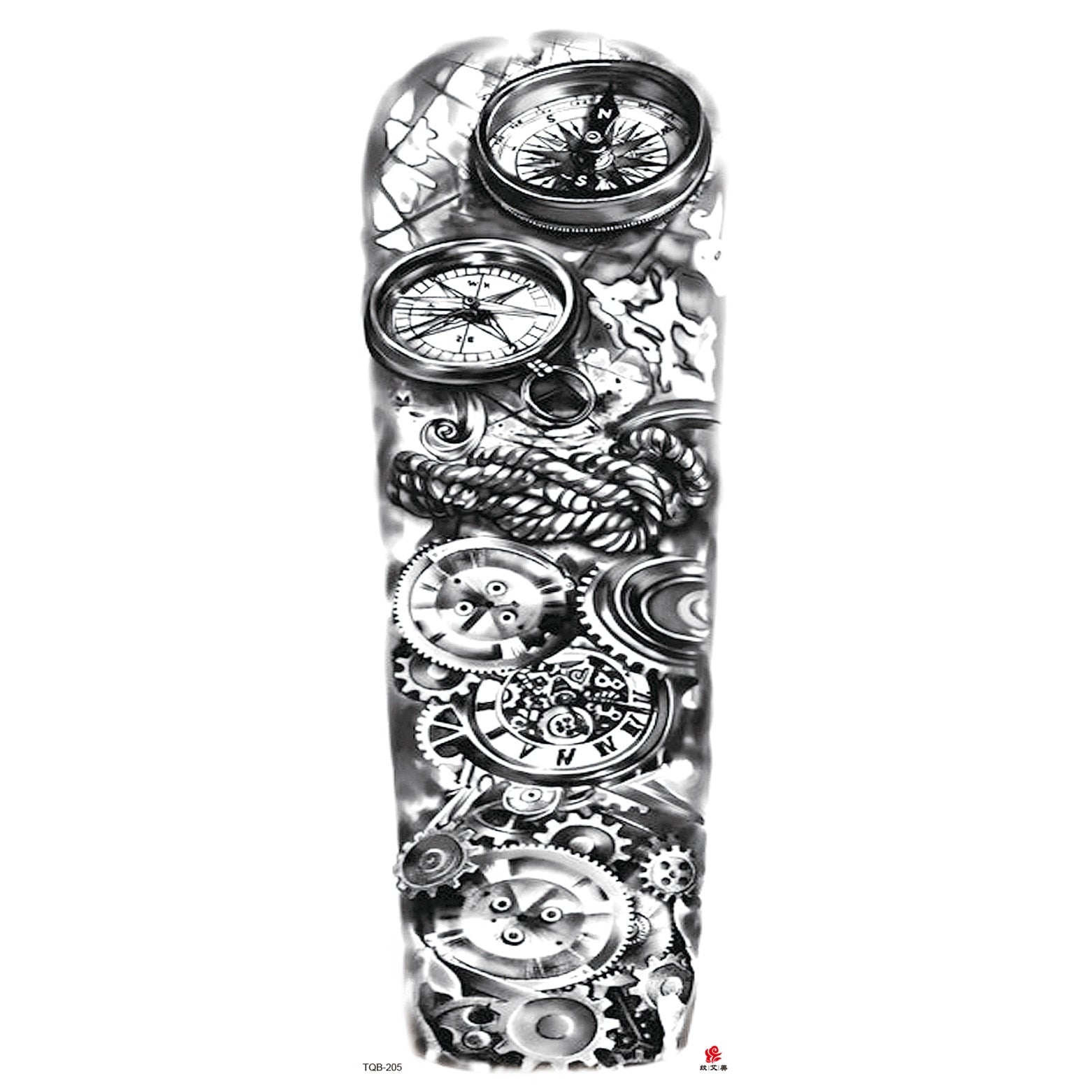 Big Arm Sleeve Tattoo Lion Wolf Skull Waterproof Long-lasting Temporary Tattoo Sticker Body Art Fake Fake Tattoo Women Men