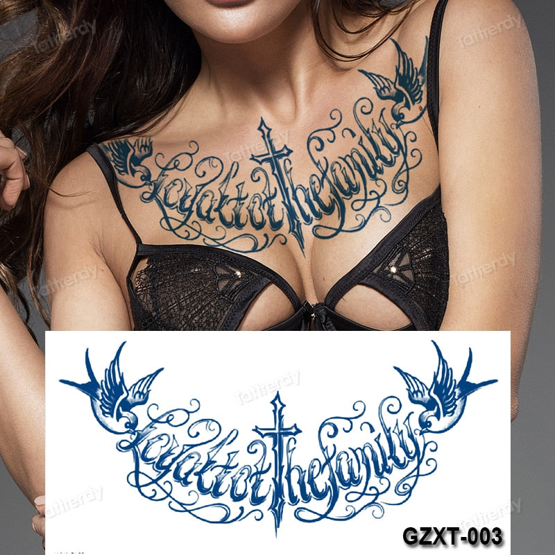 Back Tattoos Temporary Womens Fake Tattoo Angel Wing Phoenix Bird for Women Men on Body Art Waterproof Sticker Tatoo Juice Ink