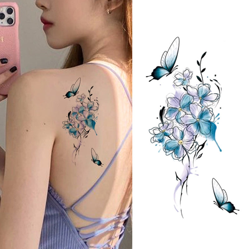 21 Different Styles Cartoon Tattoo Stickers Waterproof Temporary Sketch Flower Simple Tattoo Sticker for Women Man